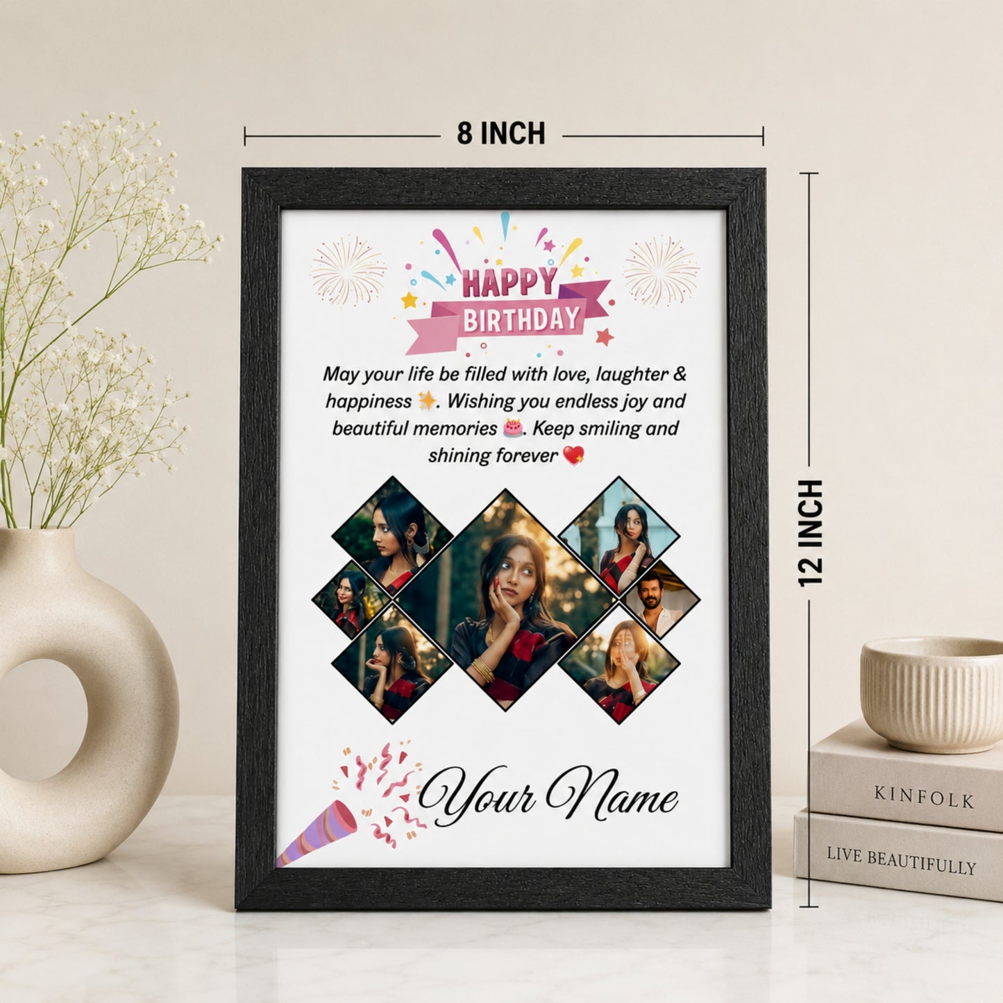 Personalized Birthday Wishes Photo Frame