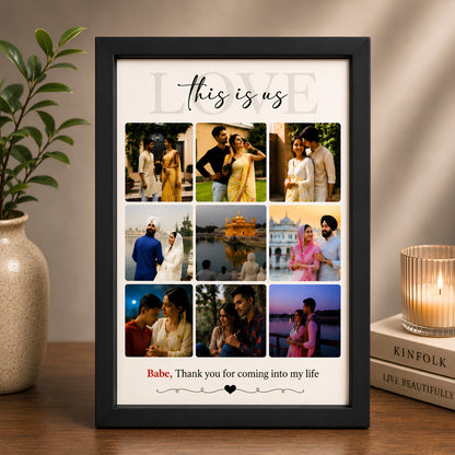 Personalized Couple Photo Collage Frame