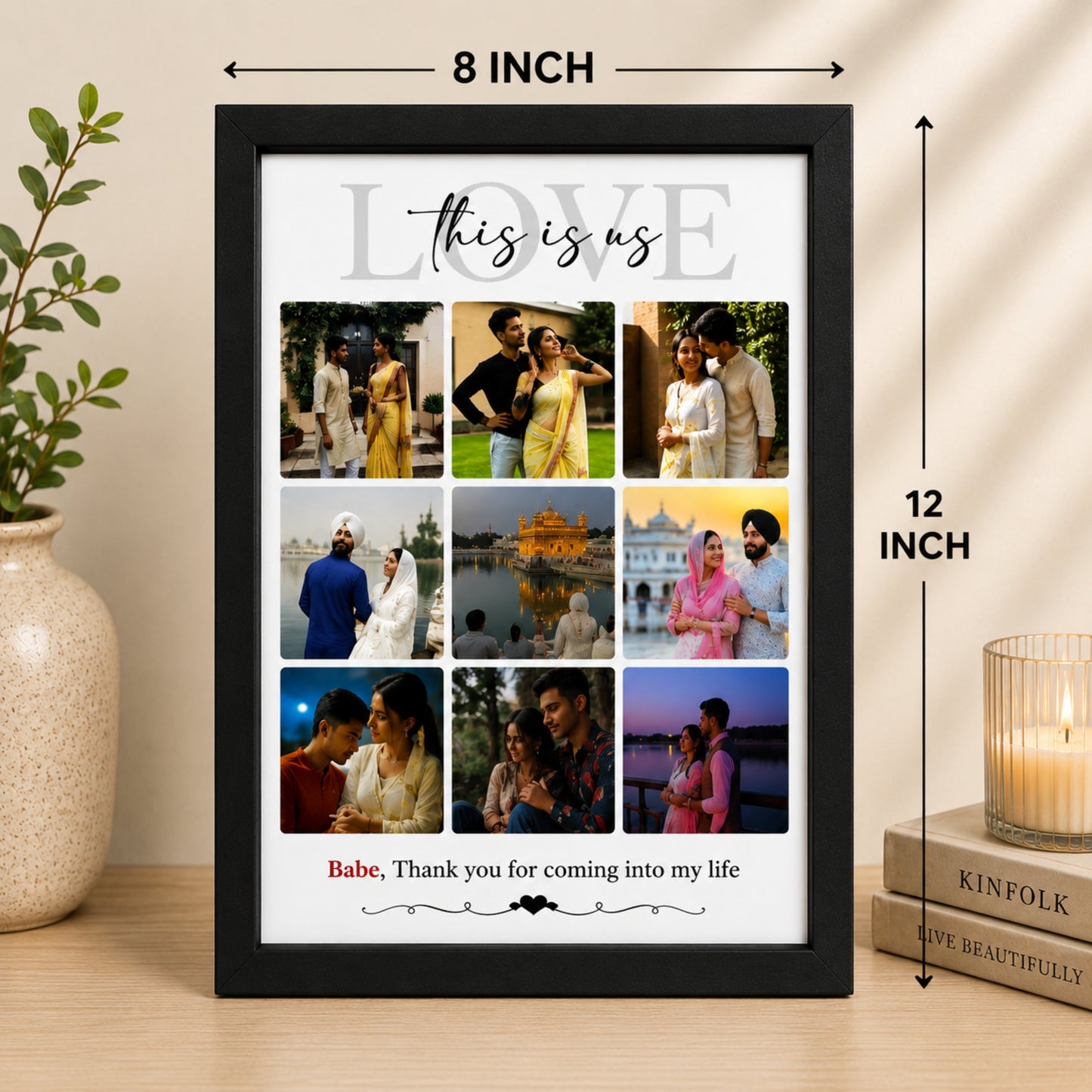 Personalized Couple Photo Collage Frame