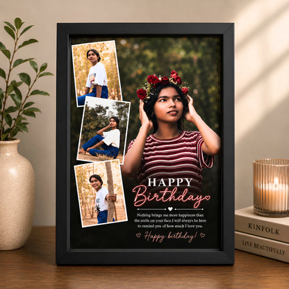 Personalized Birthday Photo Frame for Her