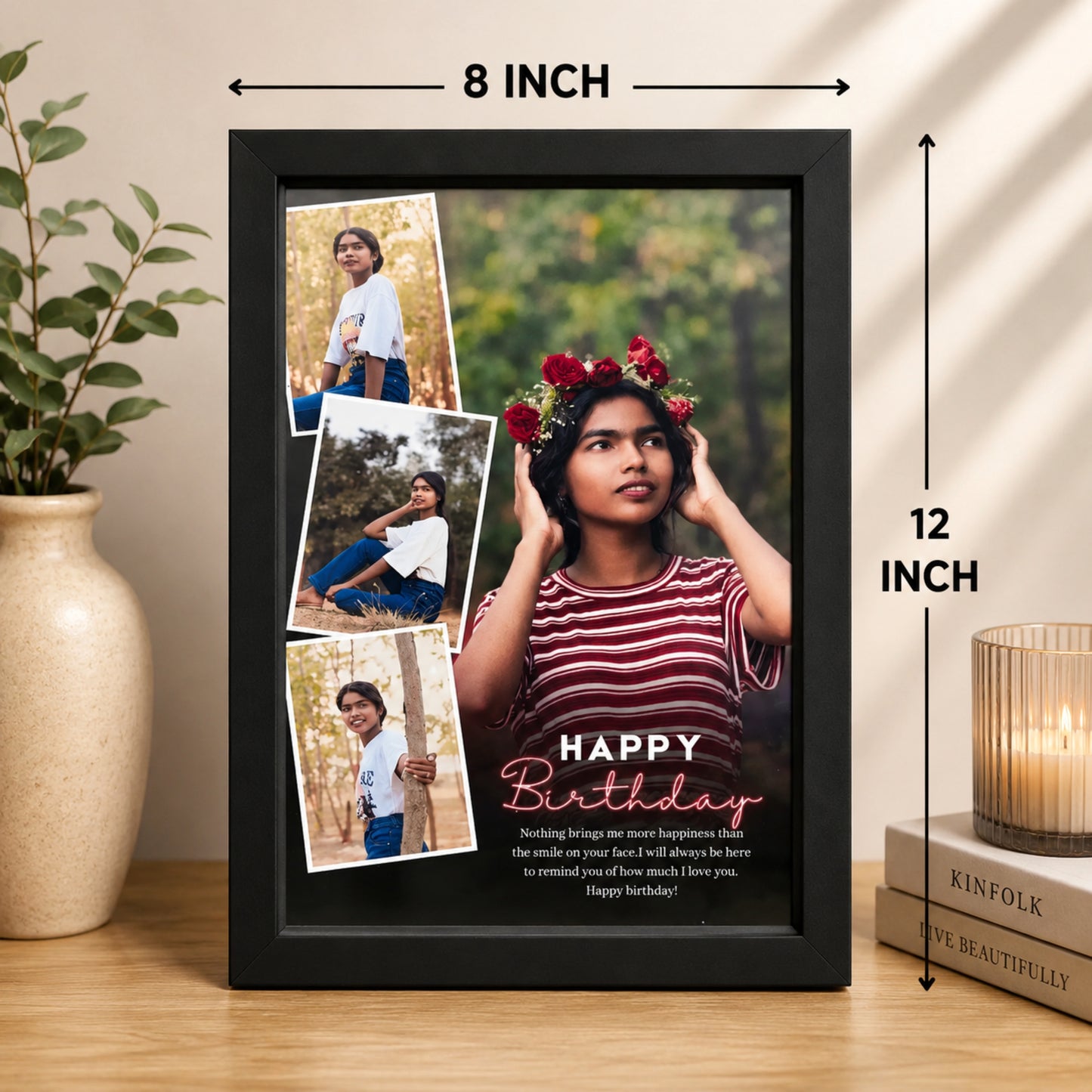 Personalized Birthday Photo Frame for Her