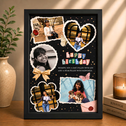 Personalized Birthday Scrapbook Photo Frame
