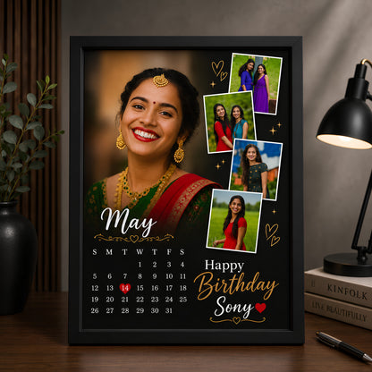 Personalized Birthday Calendar Photo Frame