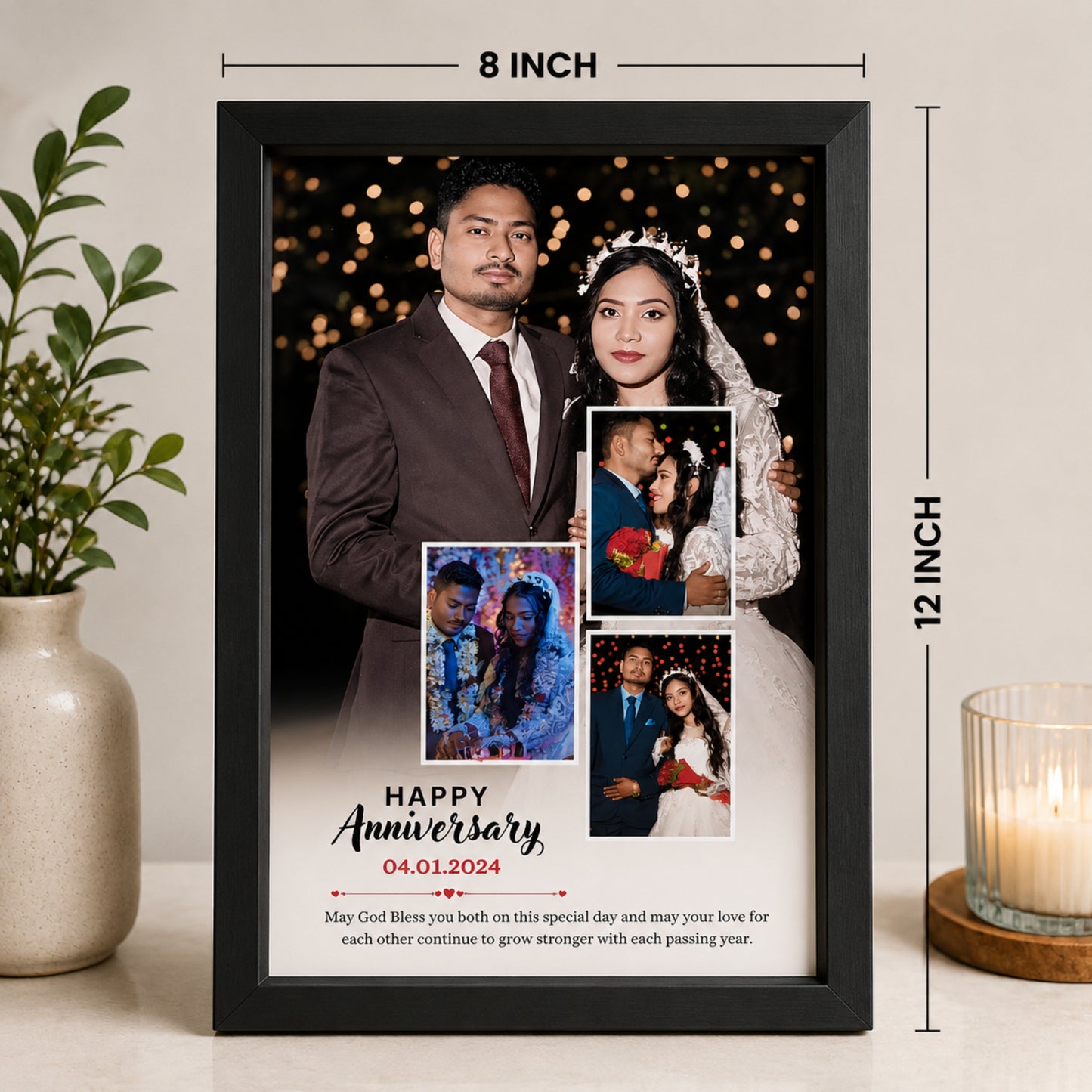 Personalized Anniversary Collage Photo Frame