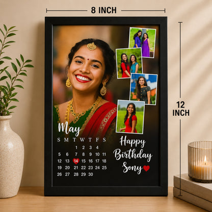 Personalized Birthday Calendar Photo Frame