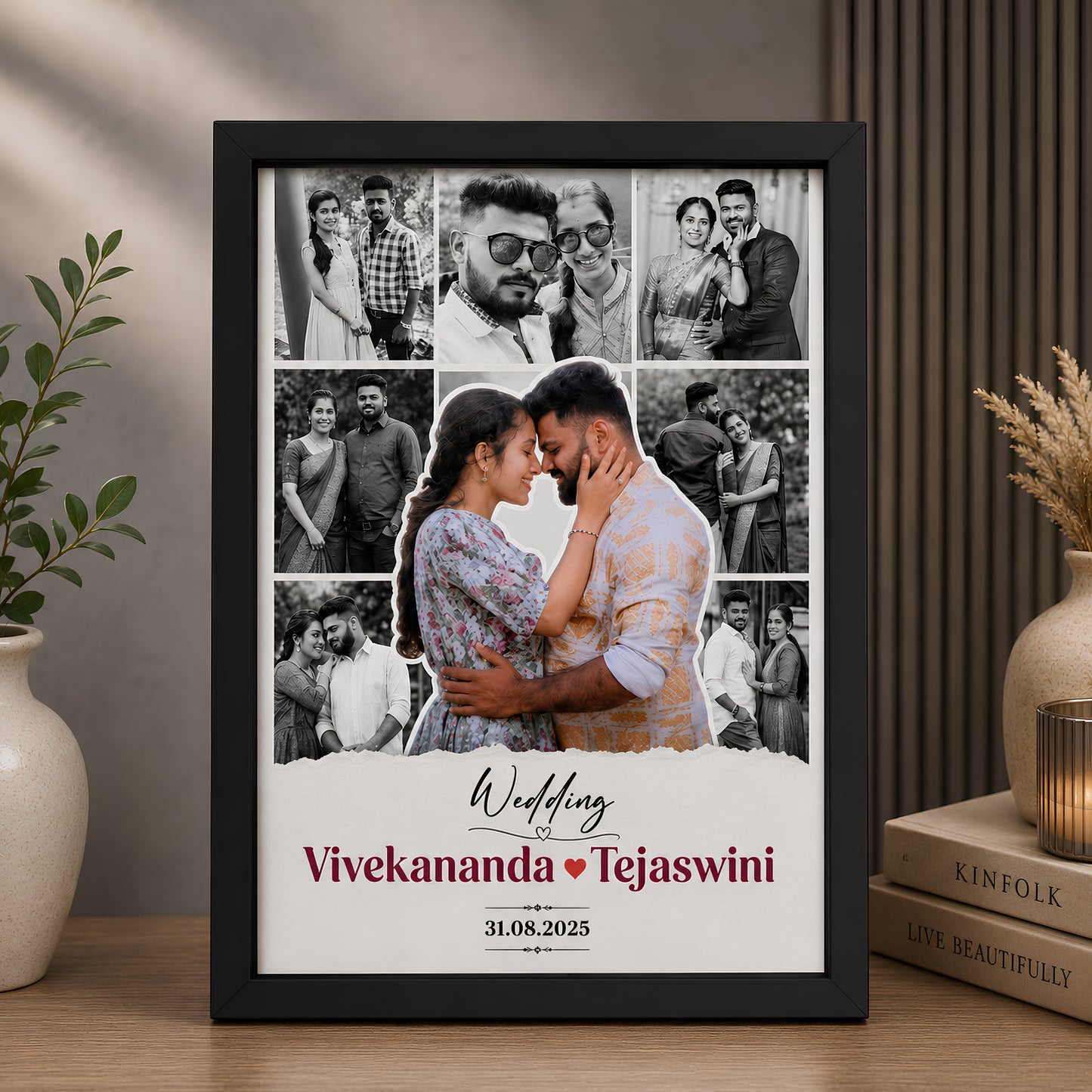 Personalized Wedding Photo Collage Frame