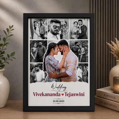 Personalized Wedding Photo Collage Frame