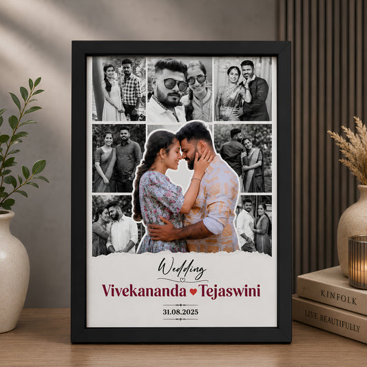 Personalized Wedding Photo Collage Frame