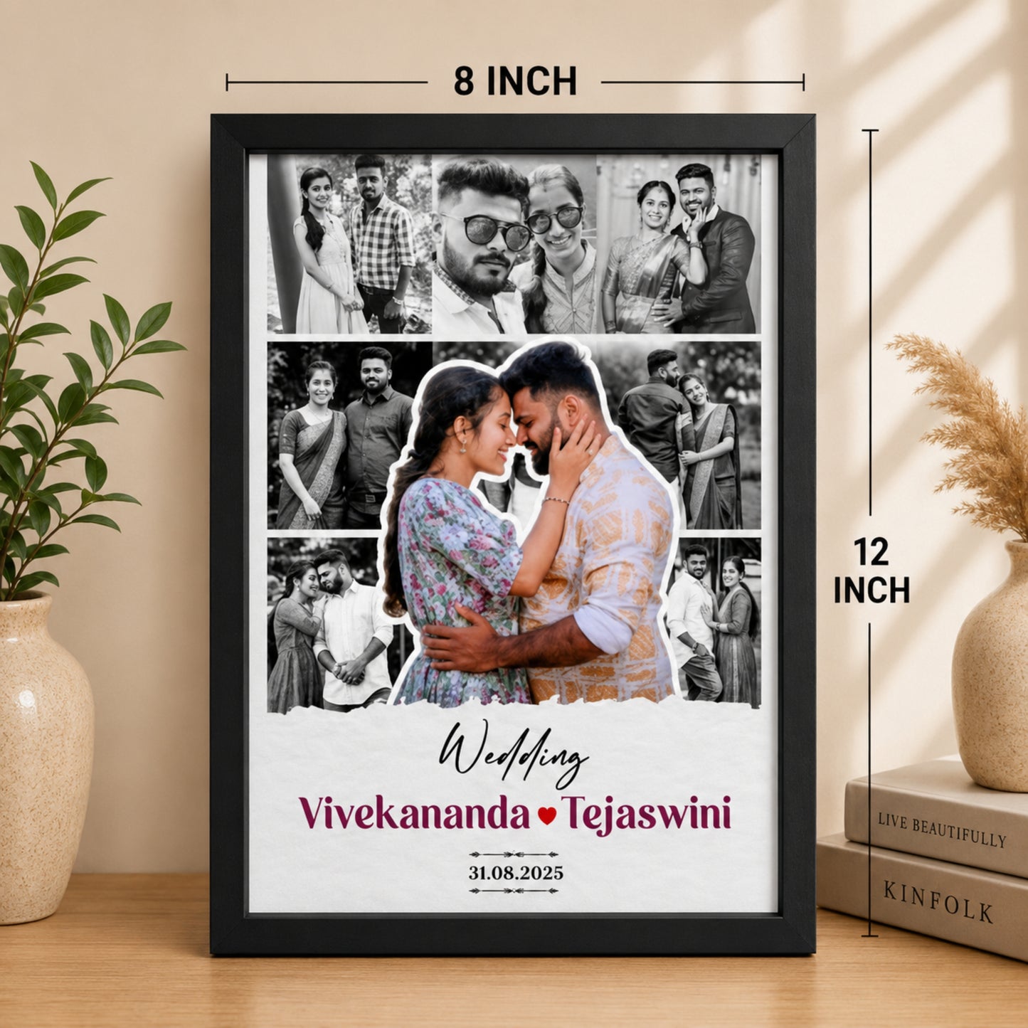 Personalized Wedding Photo Collage Frame