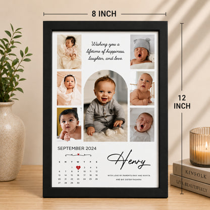 Personalized Baby Birthday Calendar Frame