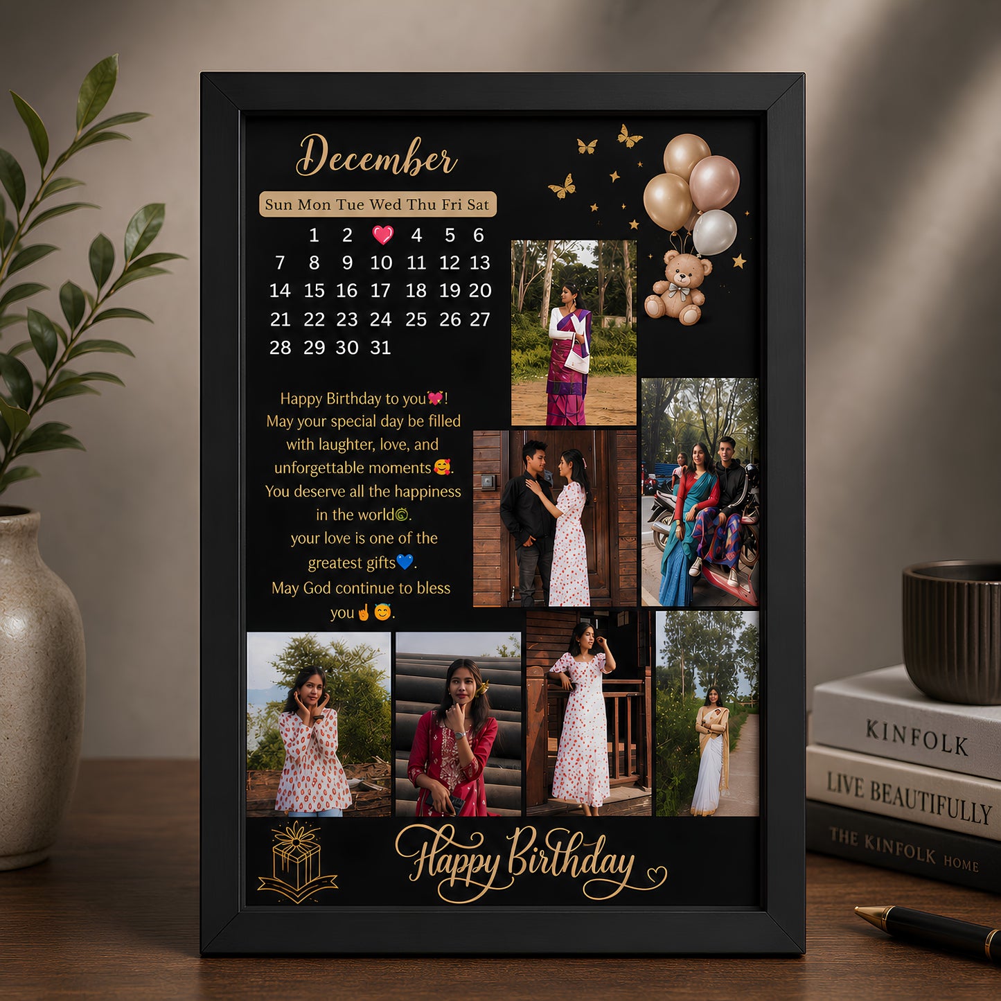 Personalized Birthday Calendar Photo Frame