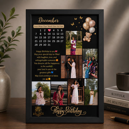 Personalized Birthday Calendar Photo Frame