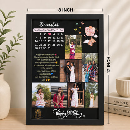 Personalized Birthday Calendar Photo Frame