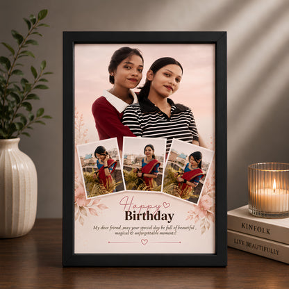 Personalized Birthday Photo Frame for Best Friend