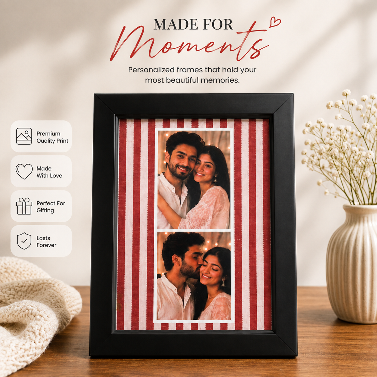 A5 Couple Photo Frame – Custom Romantic Memory Frame