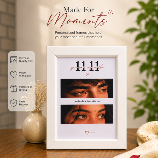 A5 Eye Photo Frame – Custom Couple Eye Portrait Frame