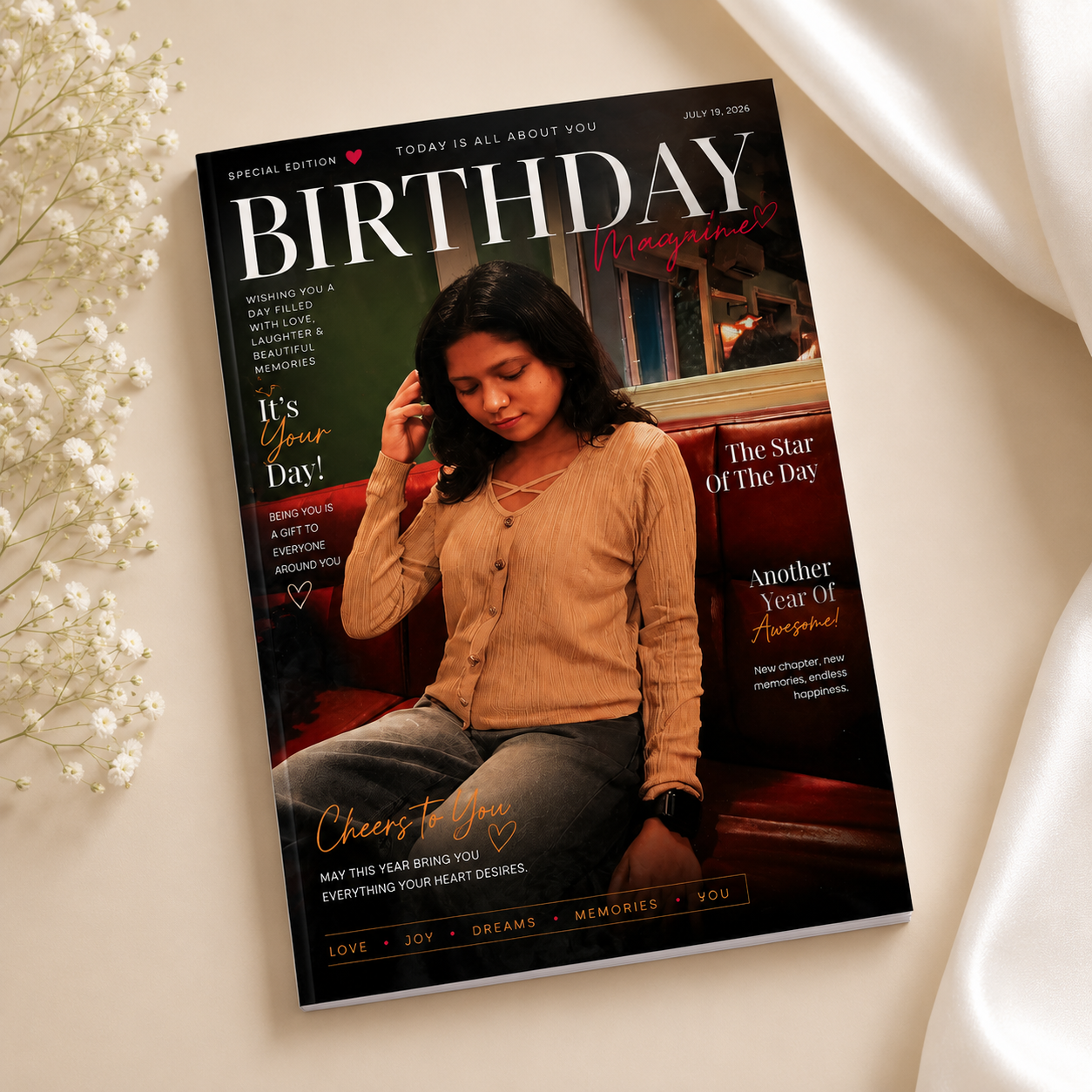 Personalized Birthday Magazine – Custom Photo Magazine Gift for Her/Him