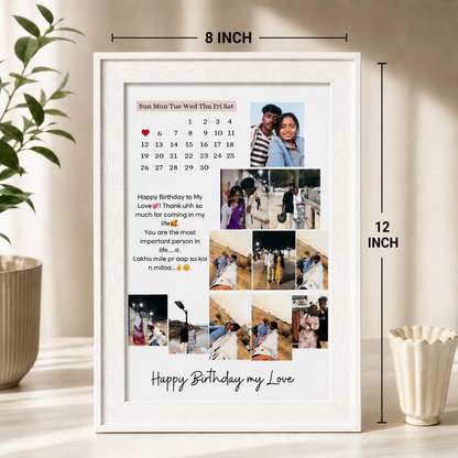 Personalized Birthday Calendar Photo Frame