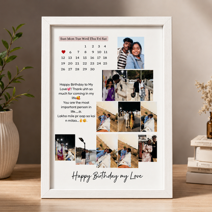 Personalized Birthday Calendar Photo Frame