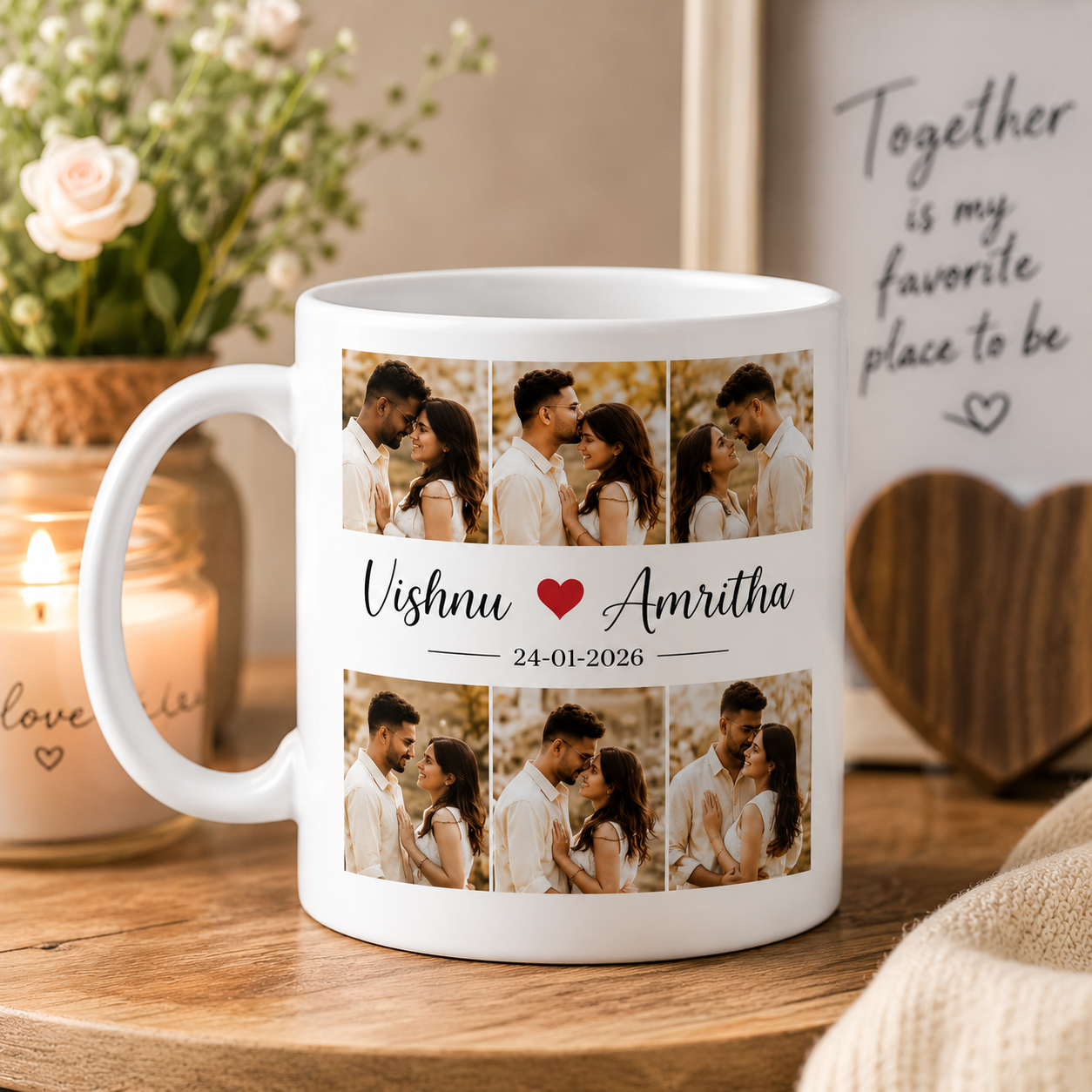 Personalized Photo Coffee Mug with Name & Date | Custom Gift Mug