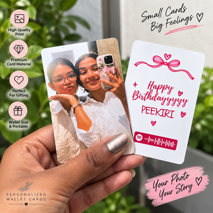 Personalized Best Friend Wallet Card | Custom Photo & Message Gift