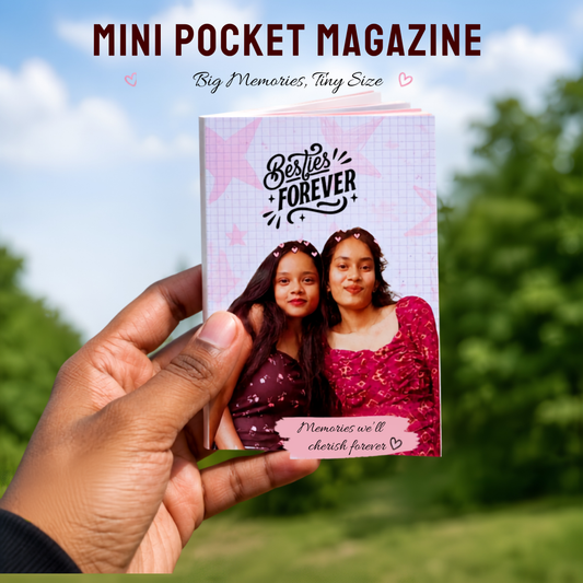 Mini Pocket Magazine – Personalized Photo Book | Premium Pocket-Sized Gift